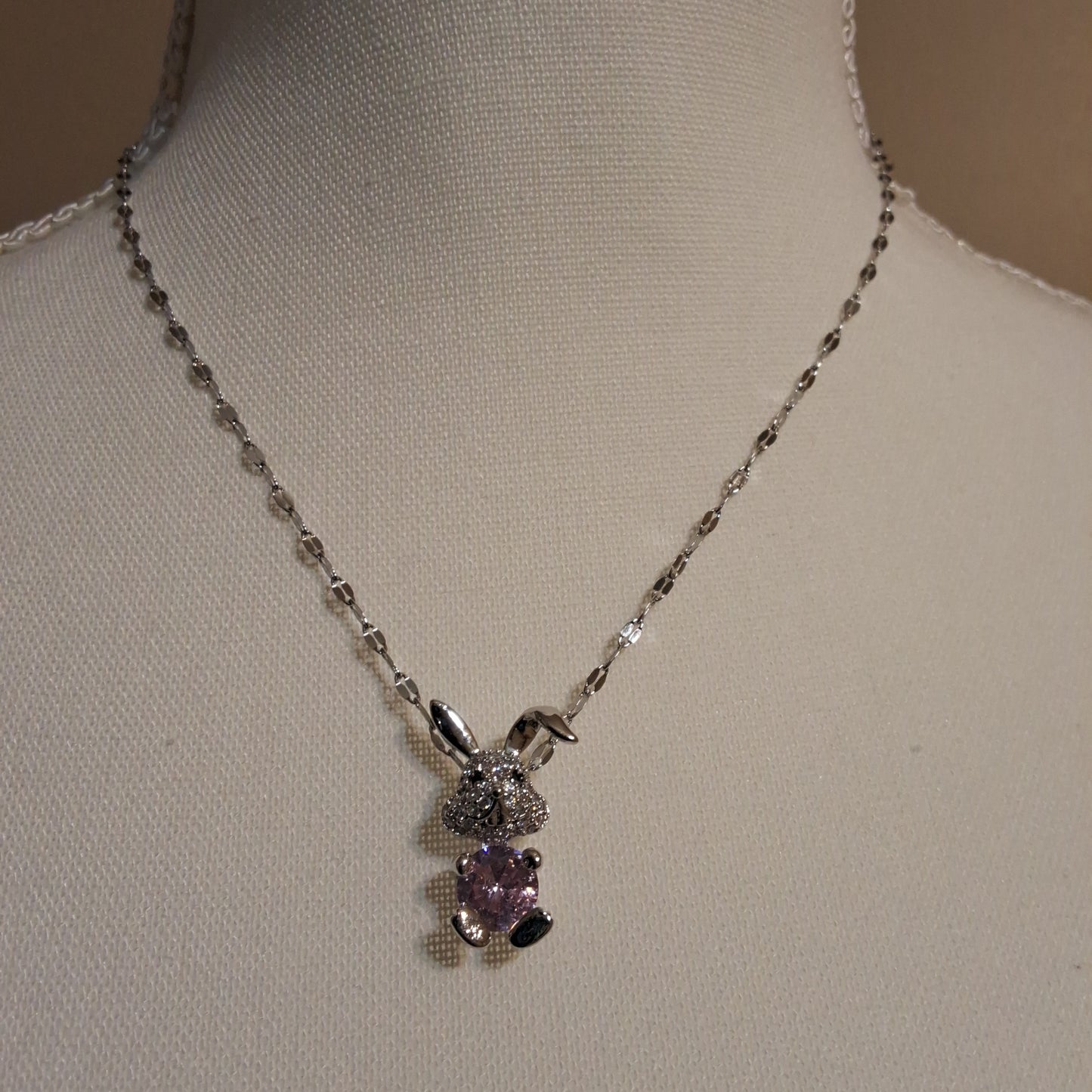 Pink Bunny Necklace Style # 751