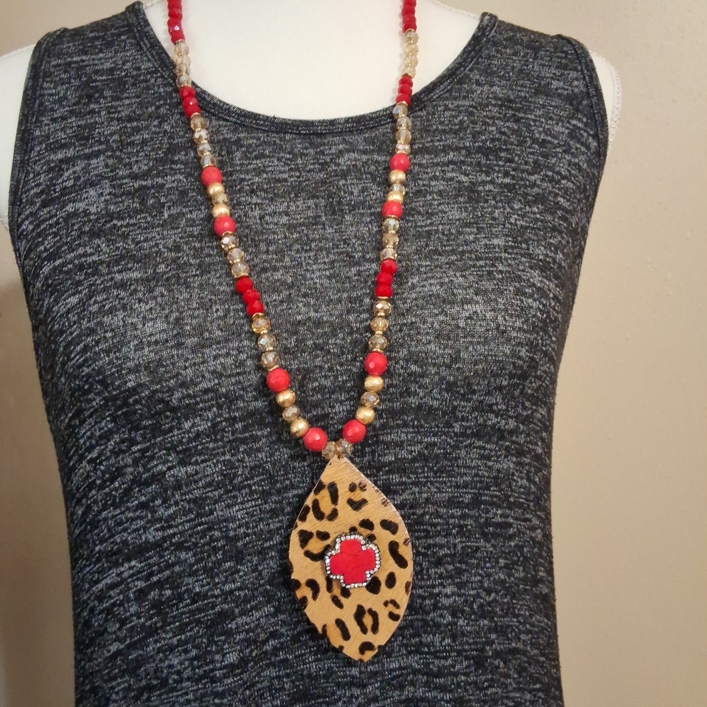 Red Cross Necklace Style # 314