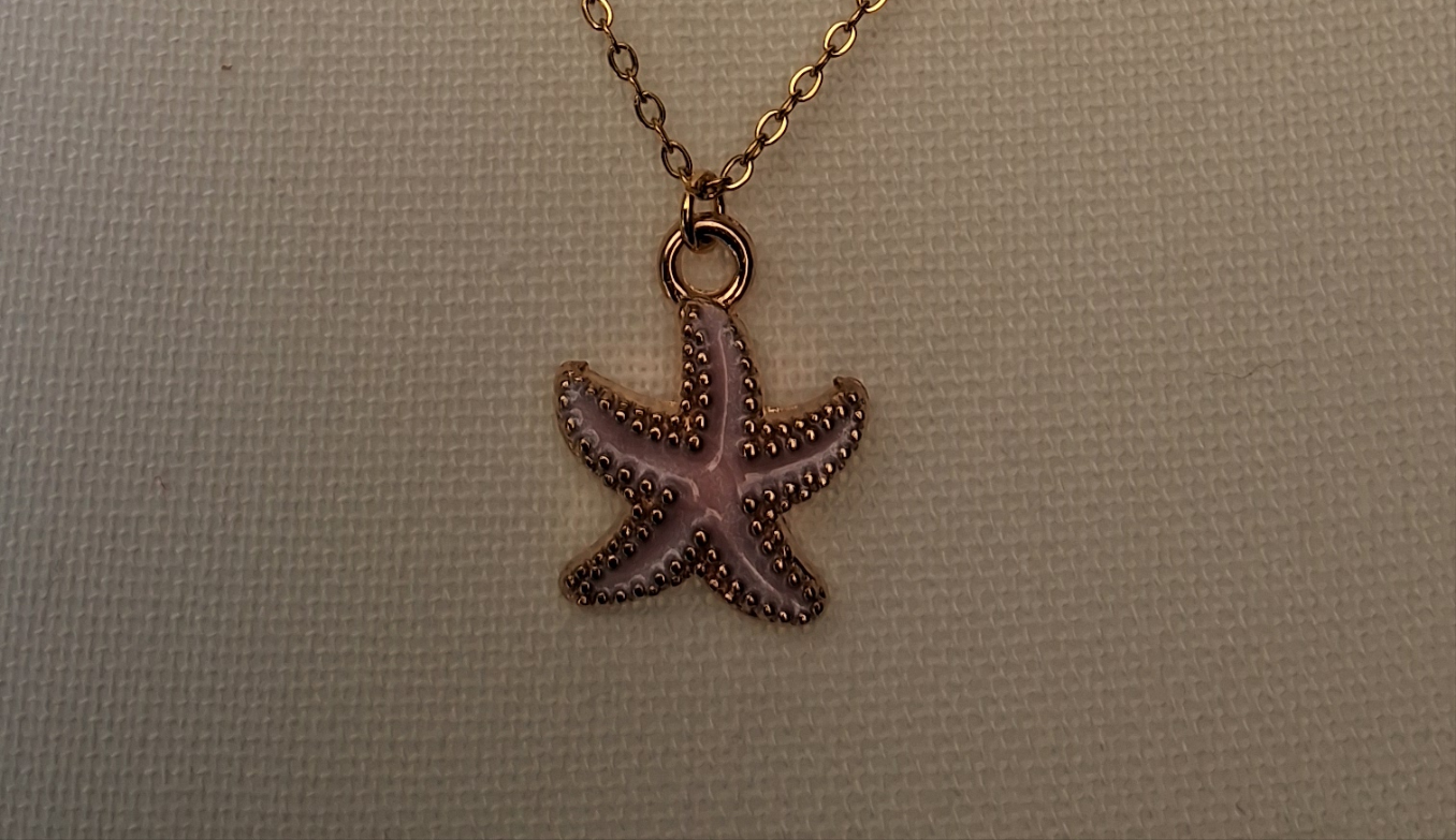 Lavender Starfish Necklace Style # 1142