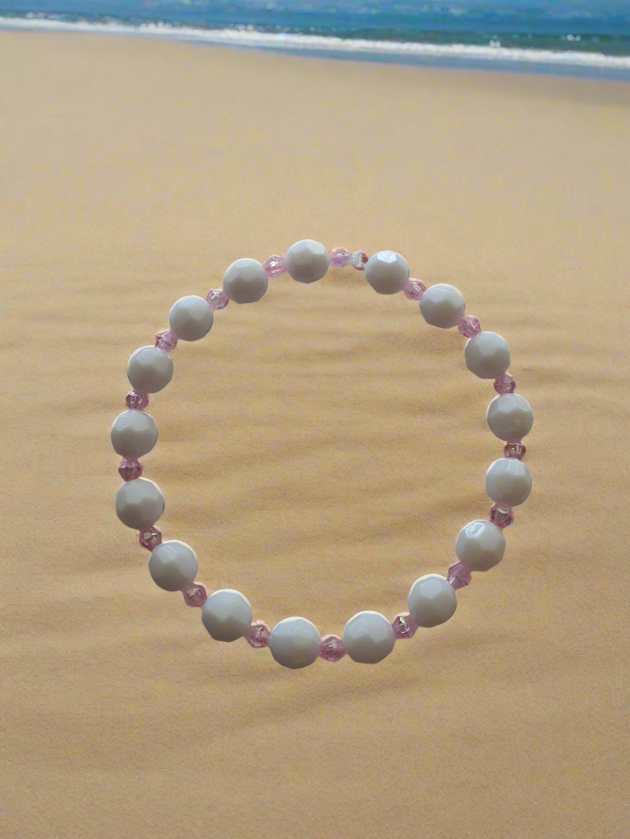 Pink and Clear Bracelet Style # 226