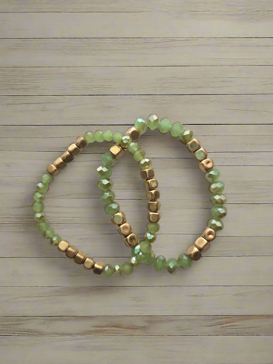 Green Bracelet Set Style # 1012