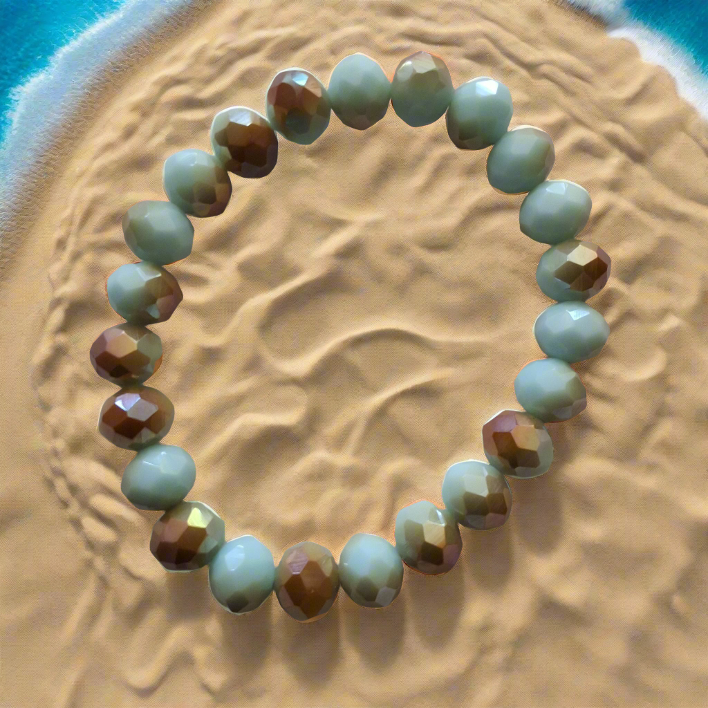 Brown and Light Blue Bracelet Style # 657