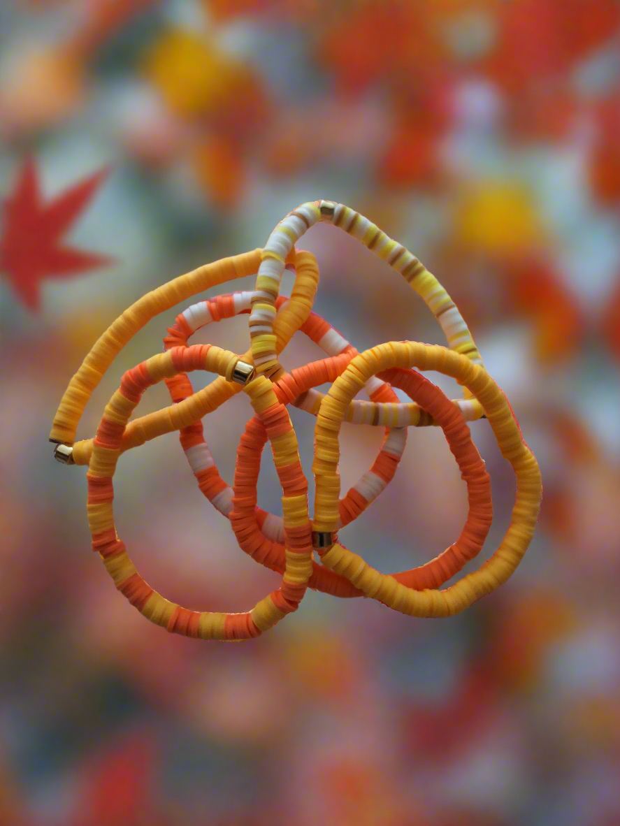 Orange And Yellow Bracelet Set Style # 1094