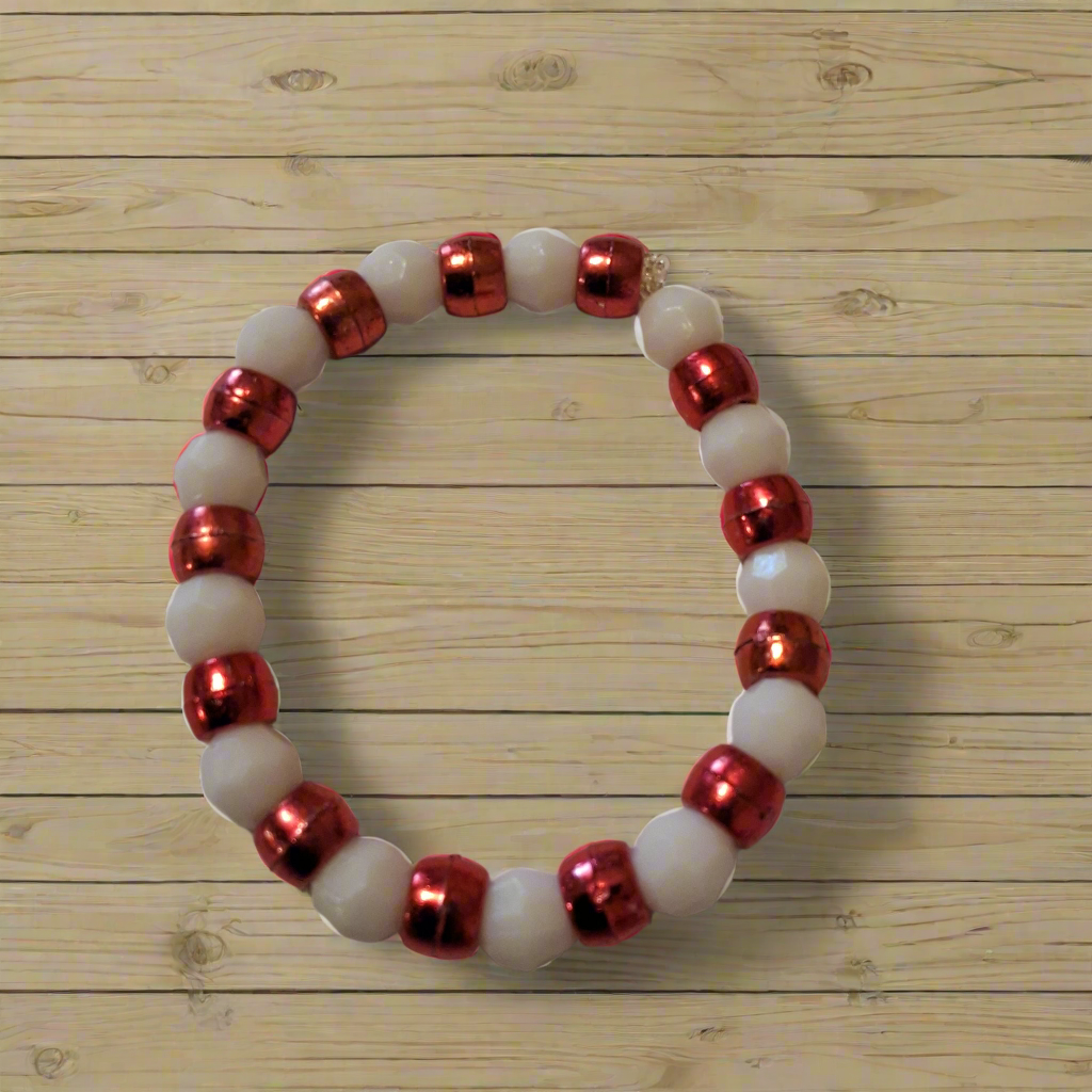 Kids Red and White Bracelet Style # 87