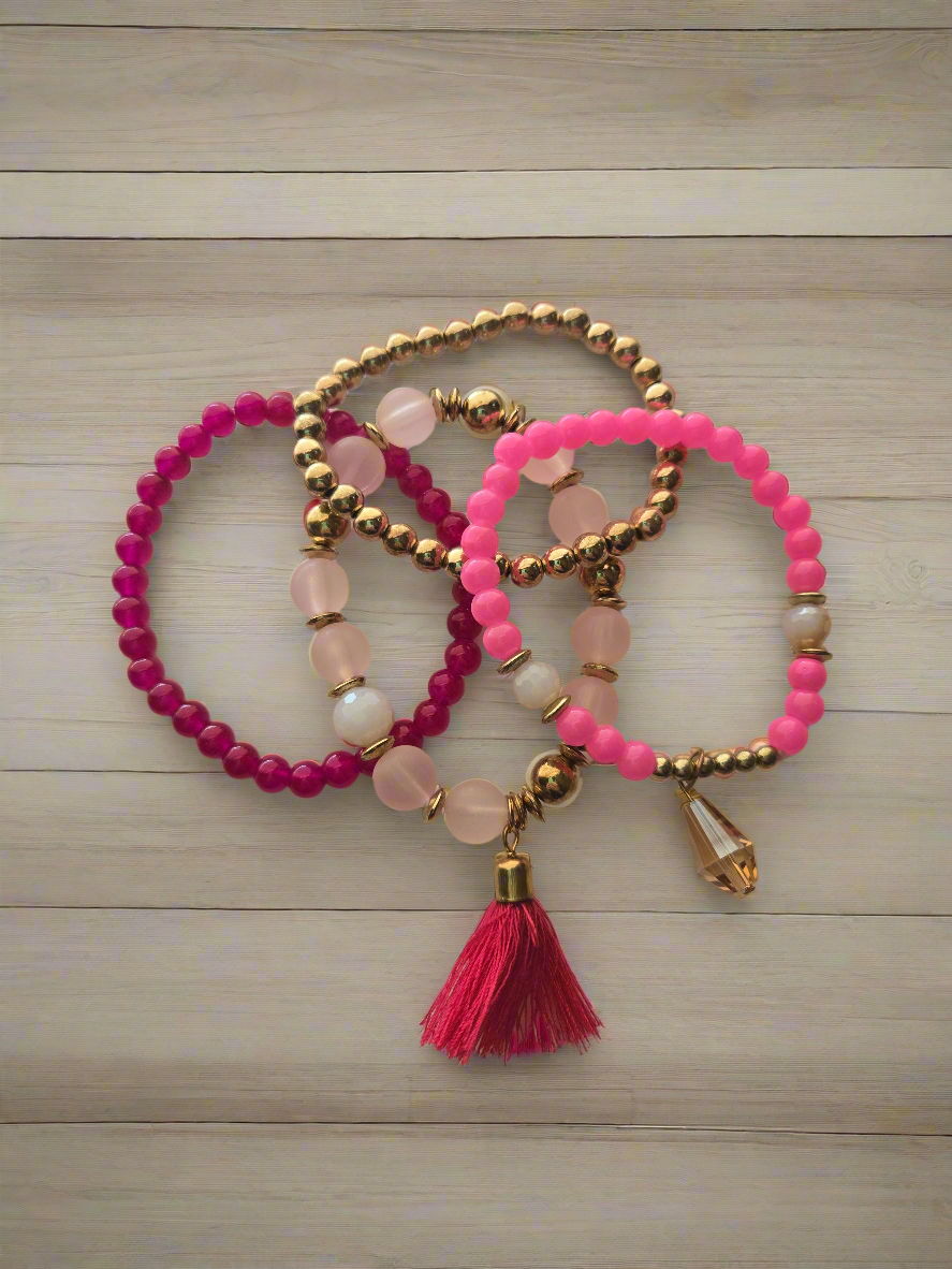 Pink Bracelet Set Style # 968