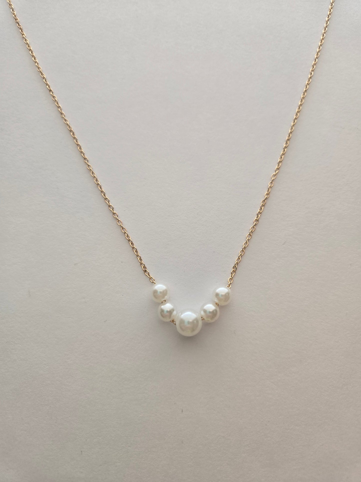 Amazing Graduated Gold Pearl Necklace Style # 1238
