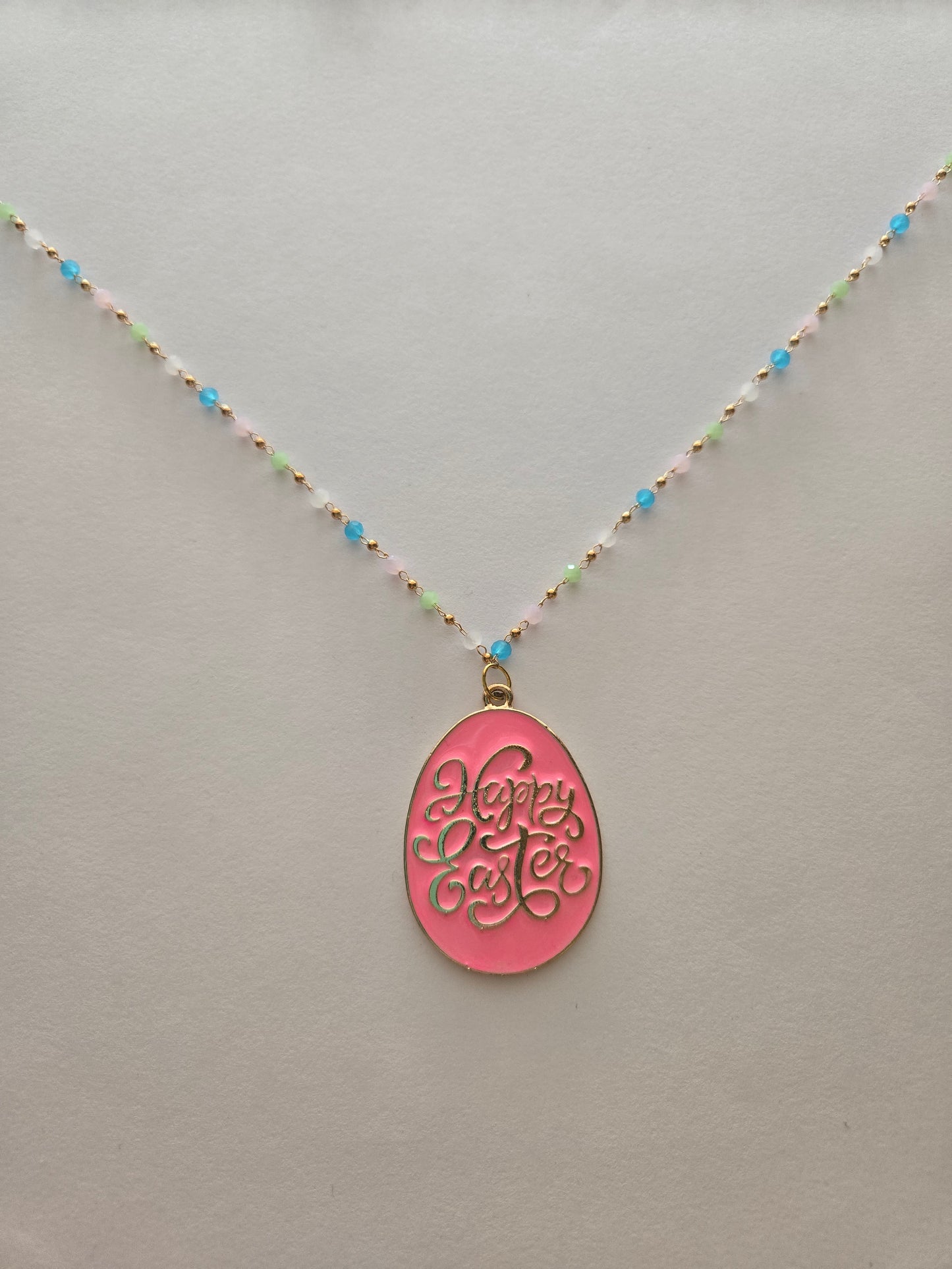 Easter Egg Multi Color Necklace With Magnetic Closure Style # 1240