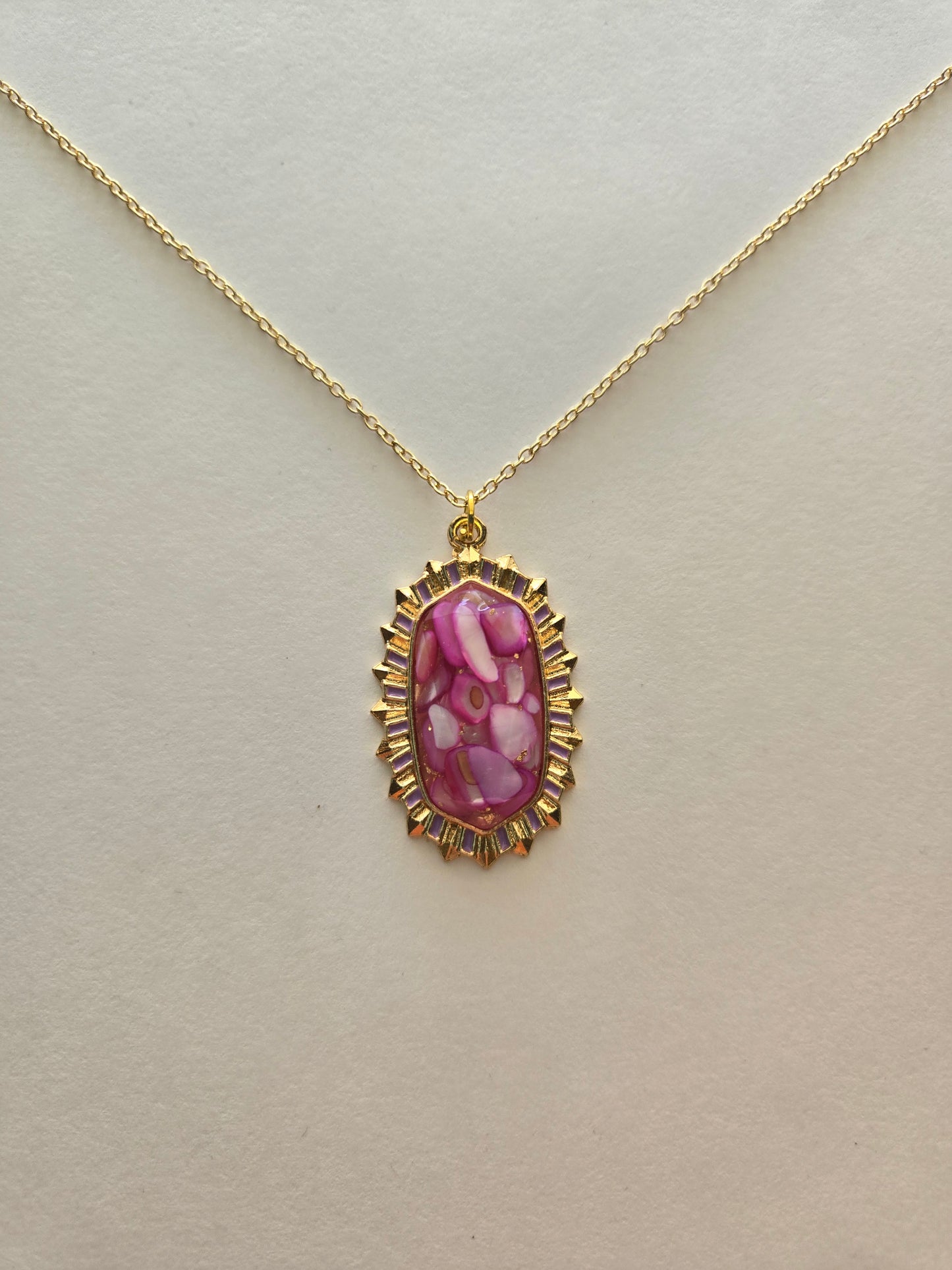Pink And Gold Necklace Style # 1262