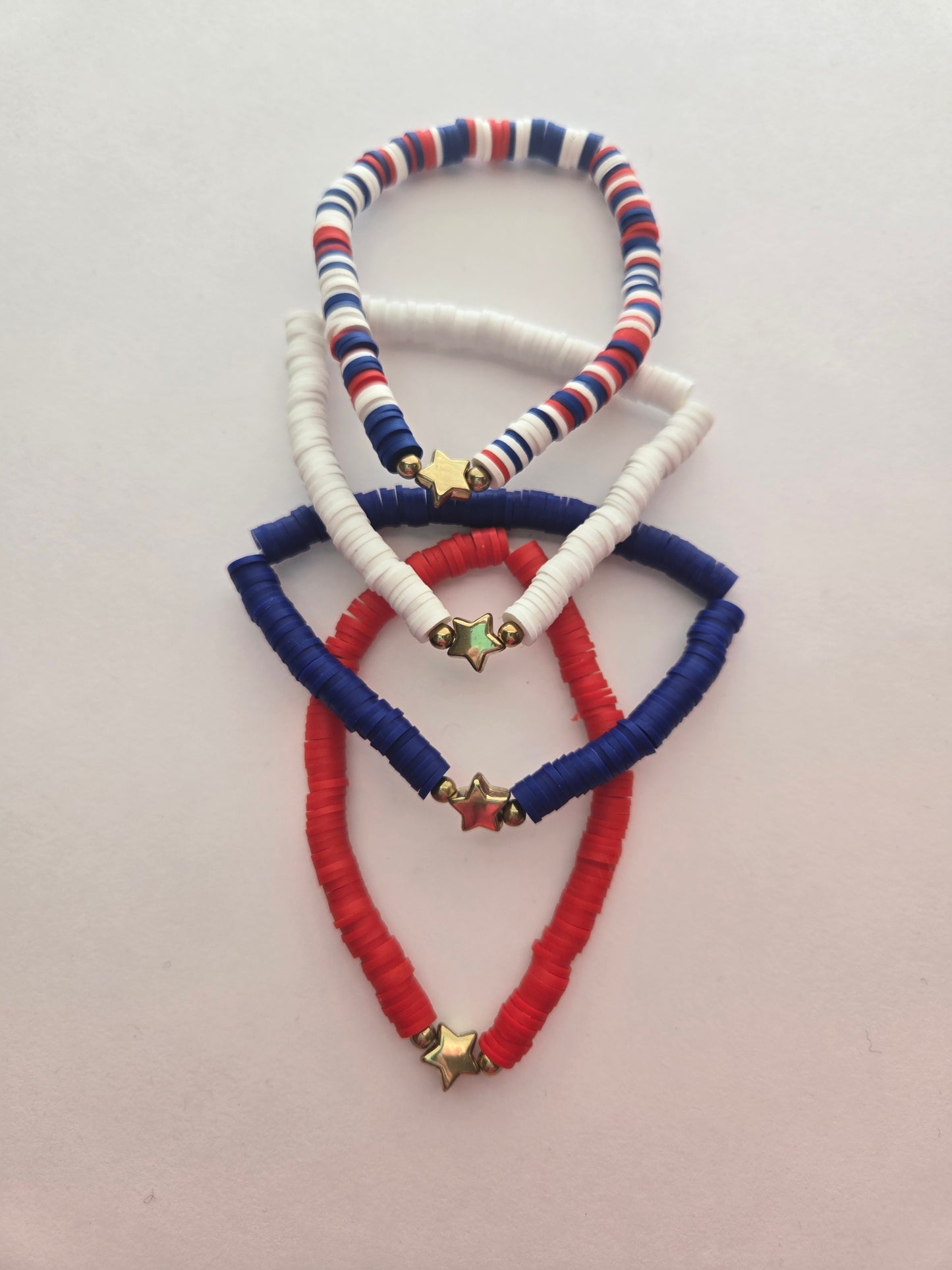 Red, White, and Blue Bracelet Set Style # 987