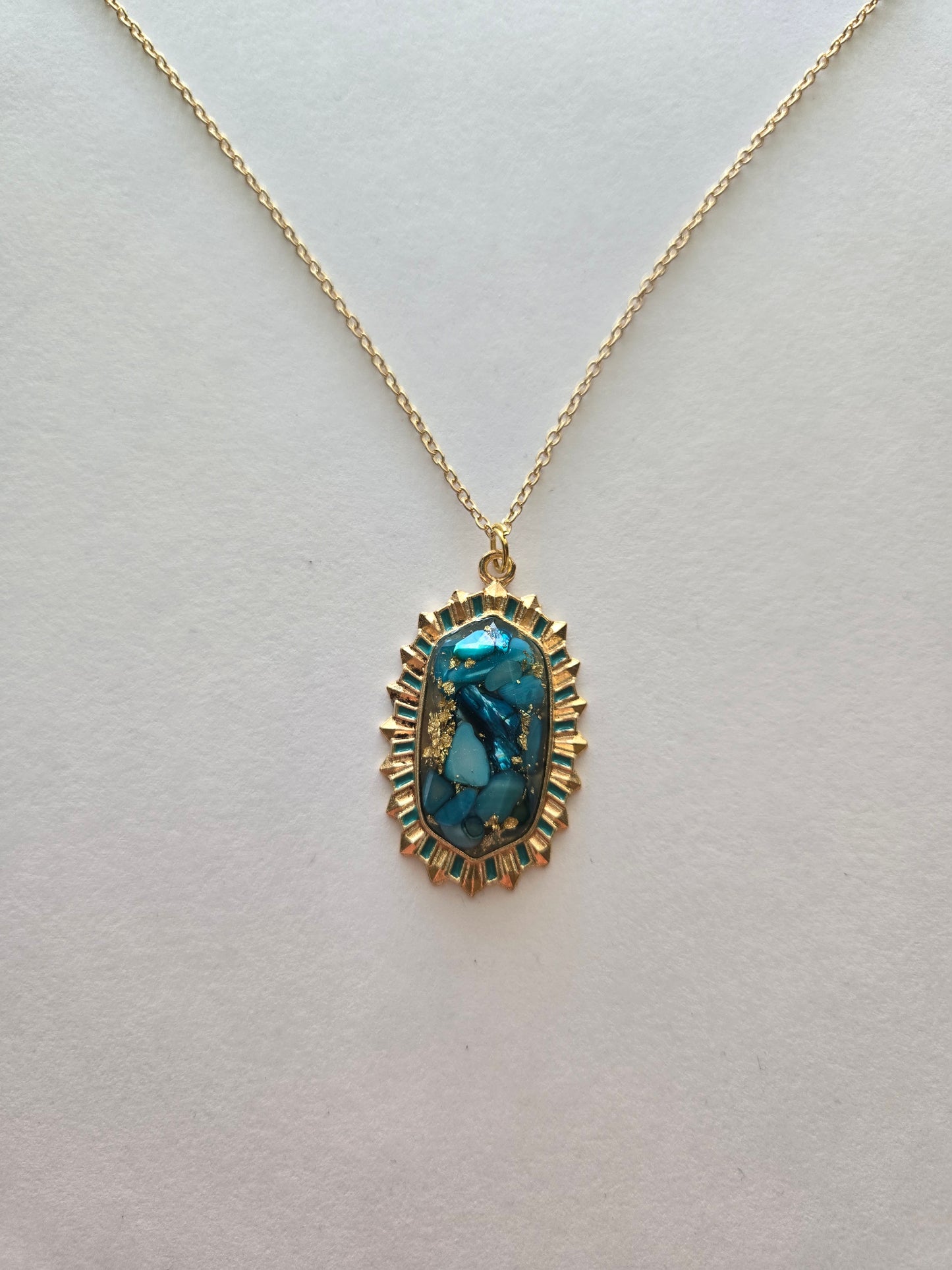 Blue And Gold Necklace Style # 1280