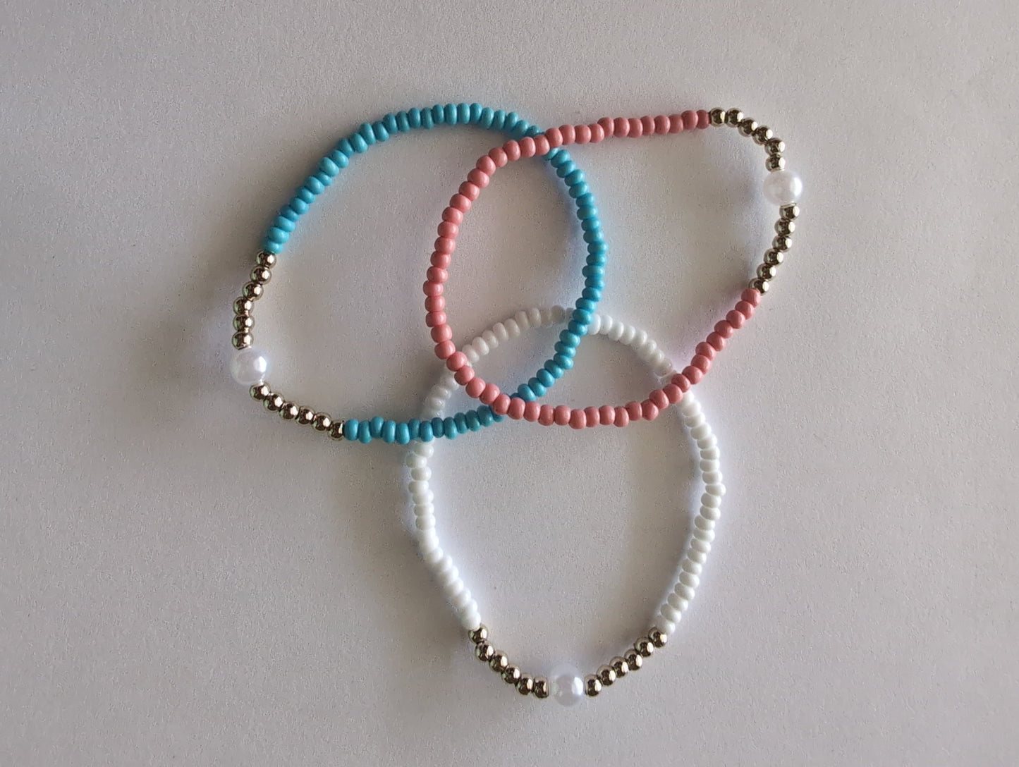Kids Multi-Color Pearl Bracelet Set Style # 1312