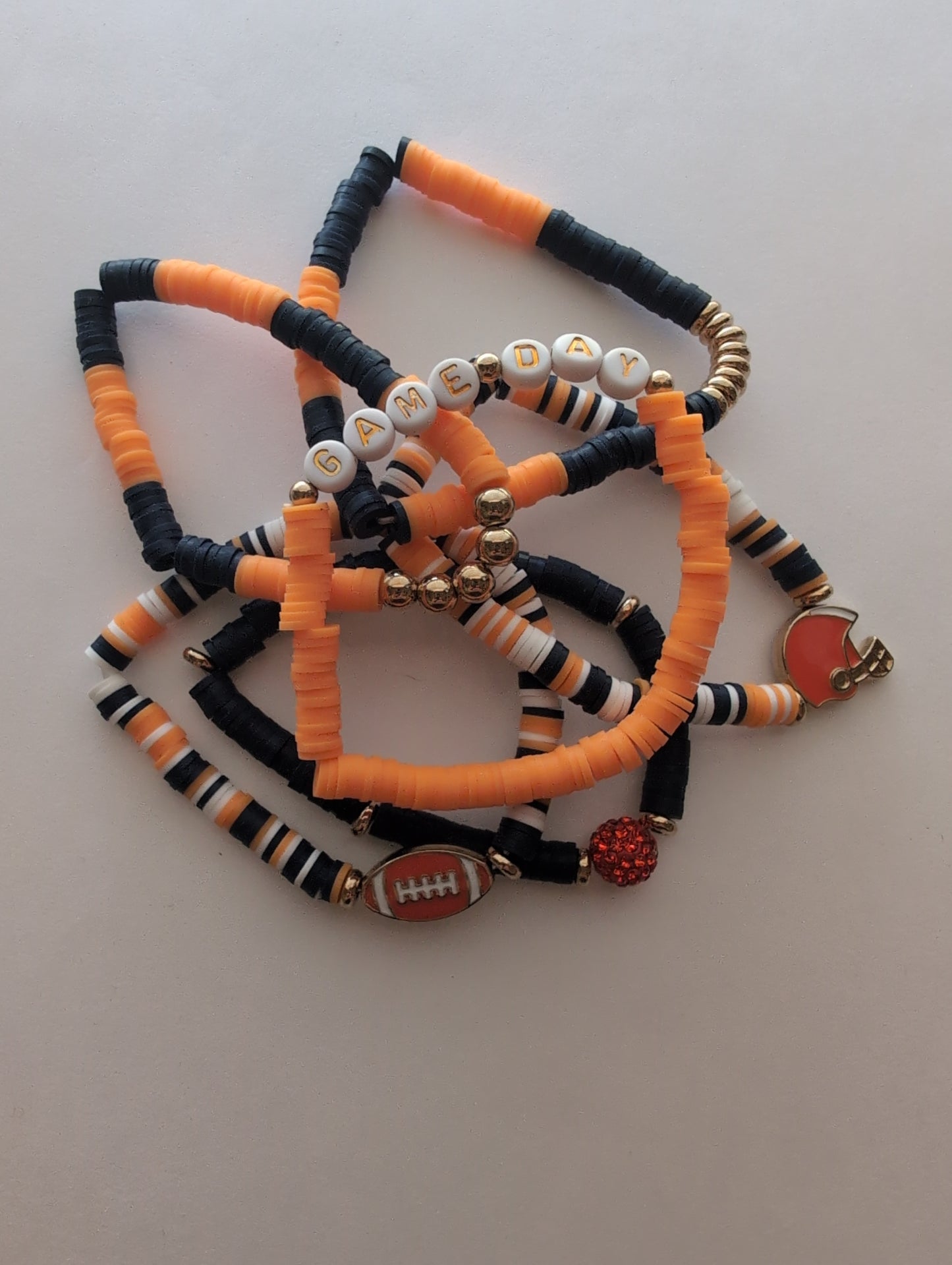 Orange and Navy Blue Bracelet Set Style # 1296