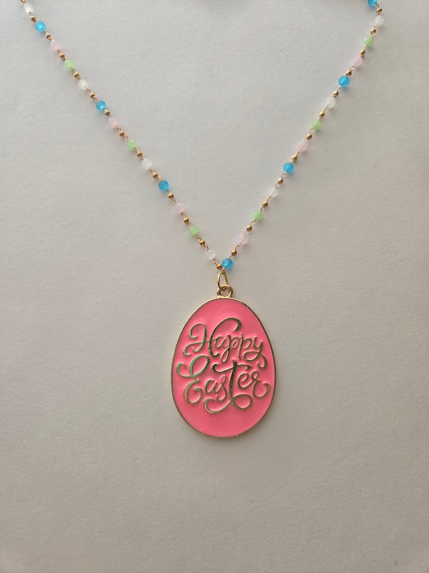 Easter Egg Multi Color Necklace With Magnetic Closure Style # 1240