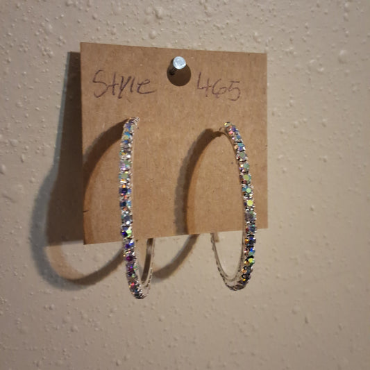 Iridescent Hoop Earrings Style # 465