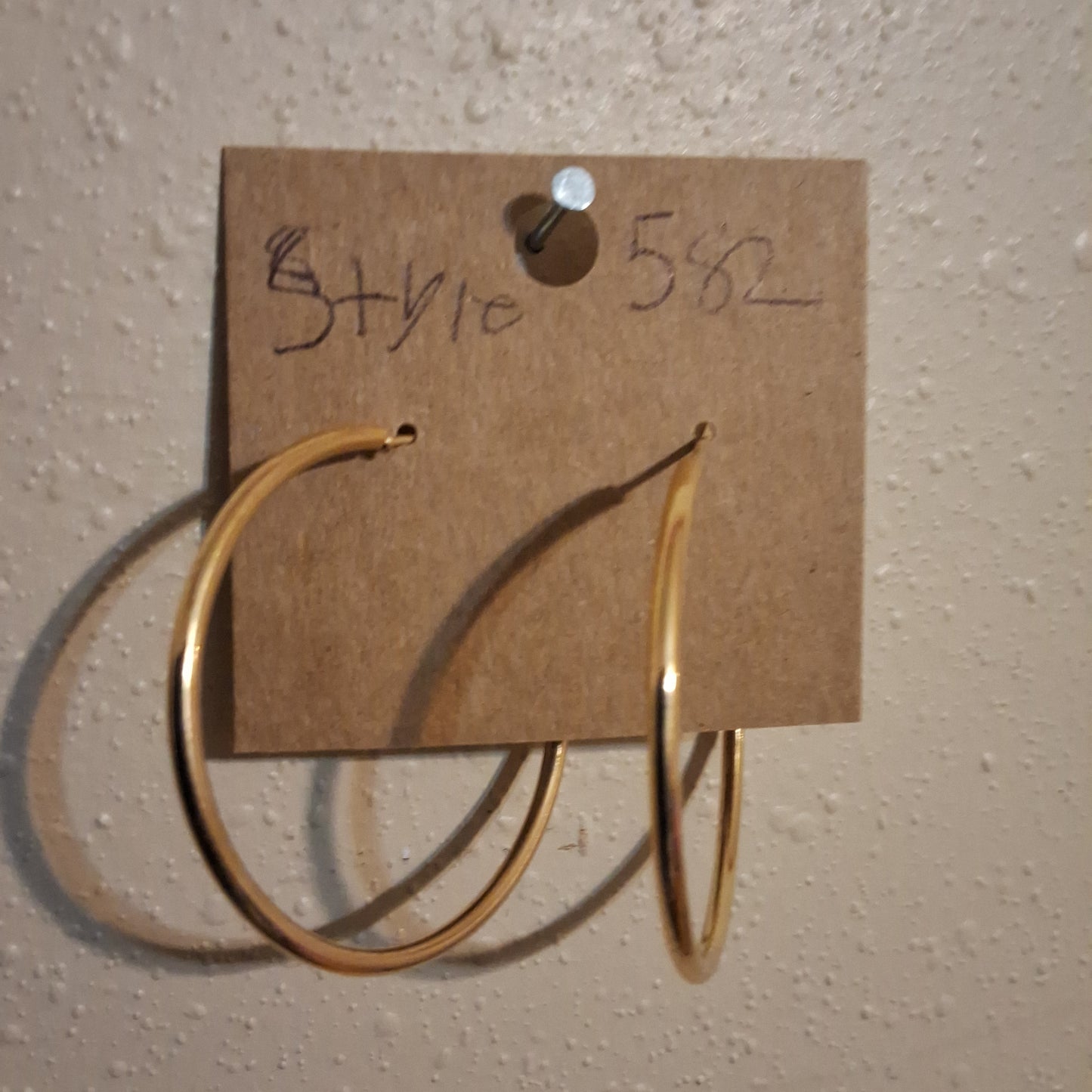 Gold Hoop Earrings Style # 582