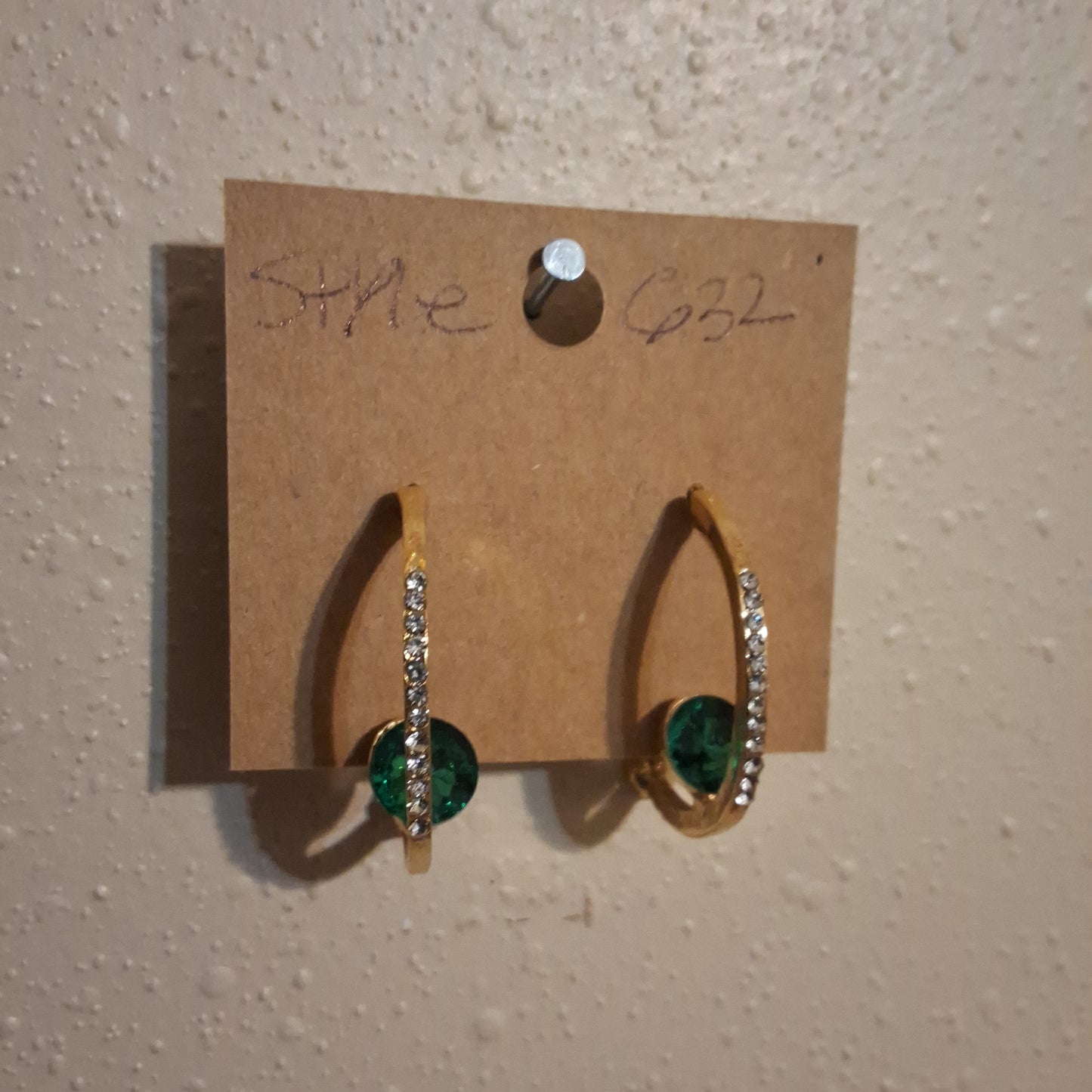 Green Earrings Style # 632