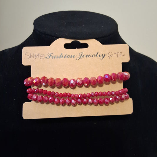 Red Bracelet Set Style # 672