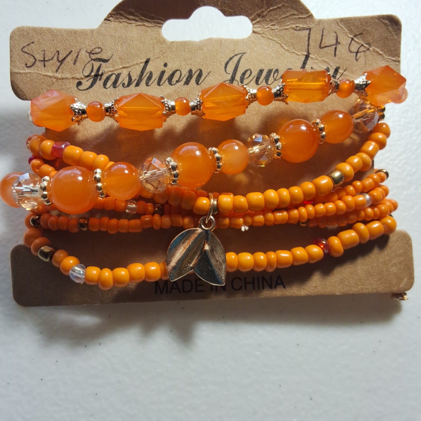 Orange Bracelet Set Style # 746