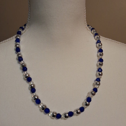 Blue and Silver Necklace Style # 101