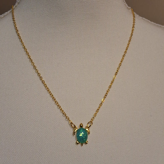 Green Turtle Necklace Style # 726