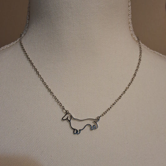 Silver Dachshund Necklace Style # 813