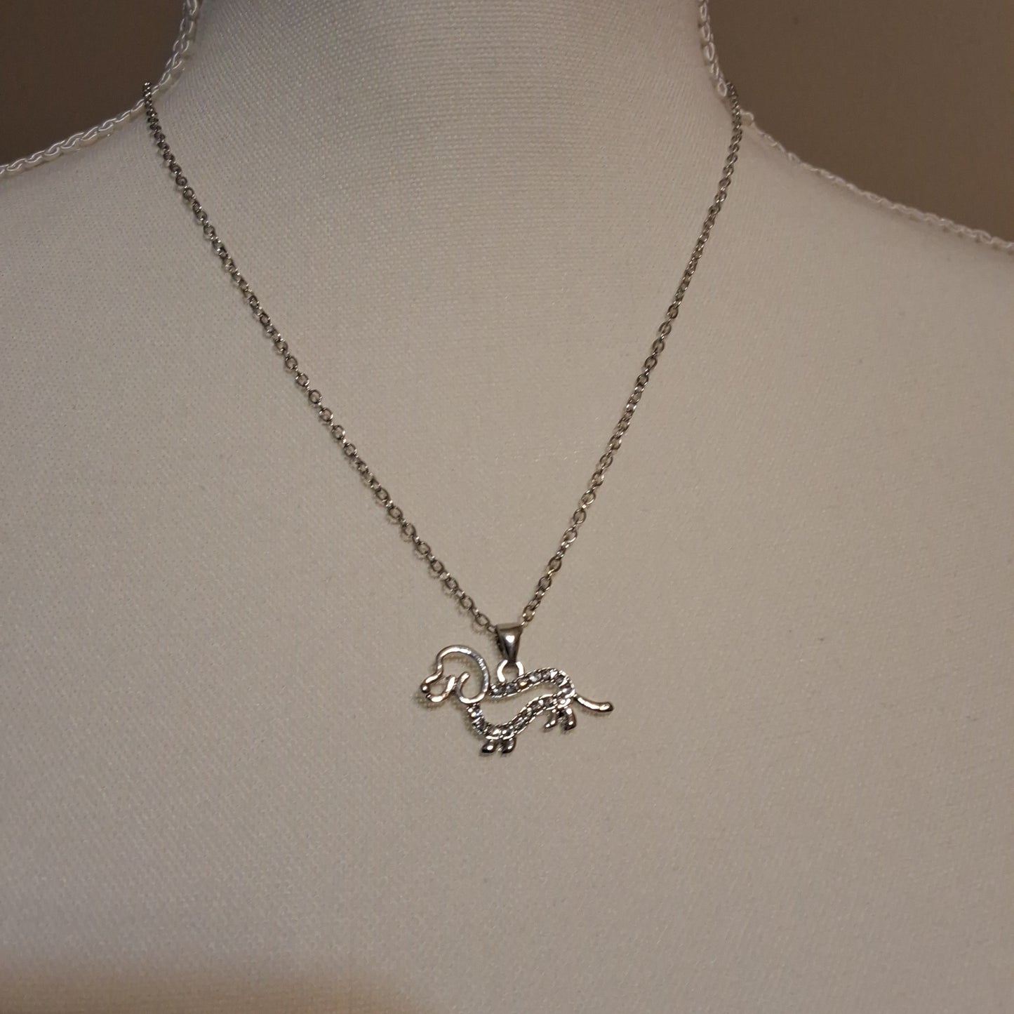 Silver Dachshund Necklace Style # 812