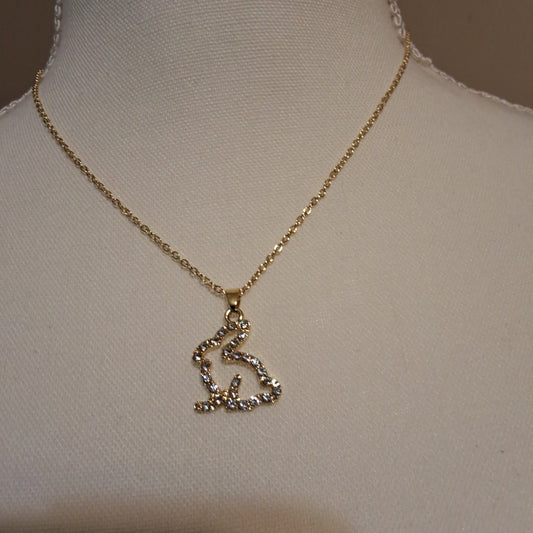 Gold Bunny Necklace Style # 815