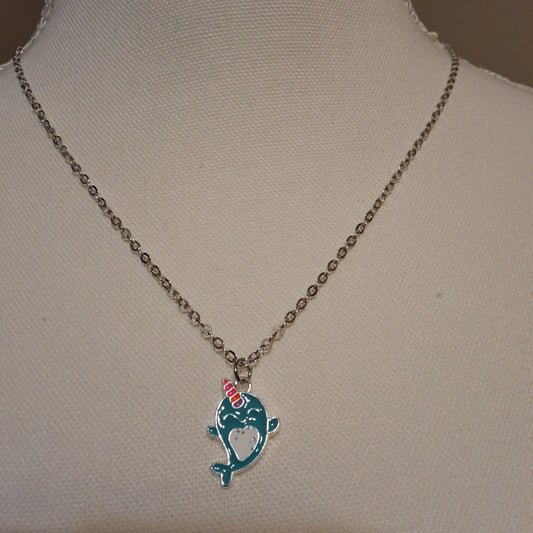 Kids Blue Whale Necklace Style # 766