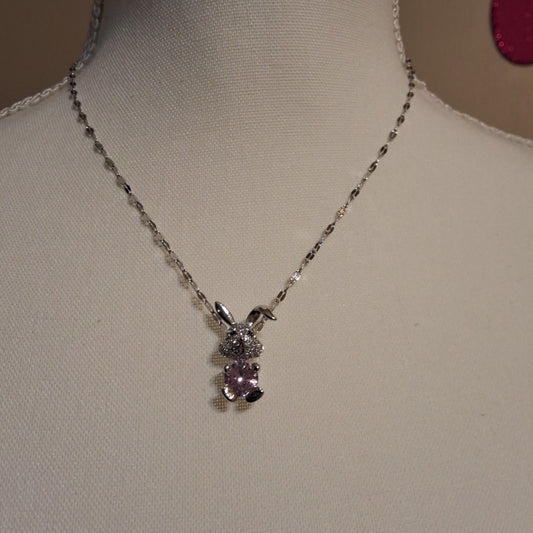 Pink Bunny Necklace Style # 751