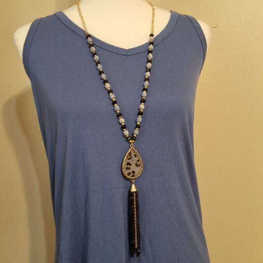 Gray and Black Necklace Style # 306