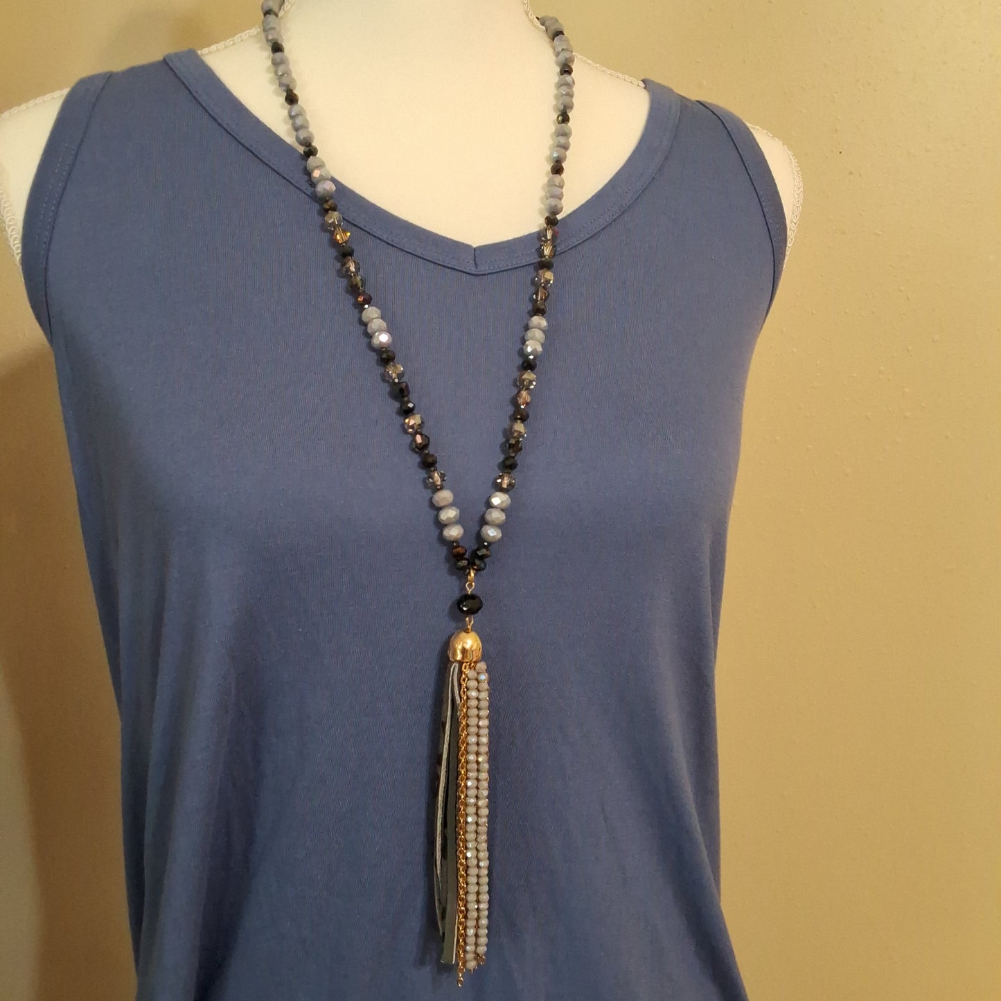 Gray and Black Necklace Style # 317