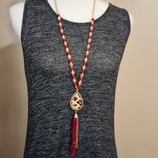 Red and Gold Necklace Style # 310