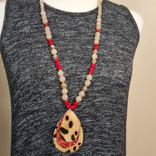 Red and Brown Necklace Style # 315