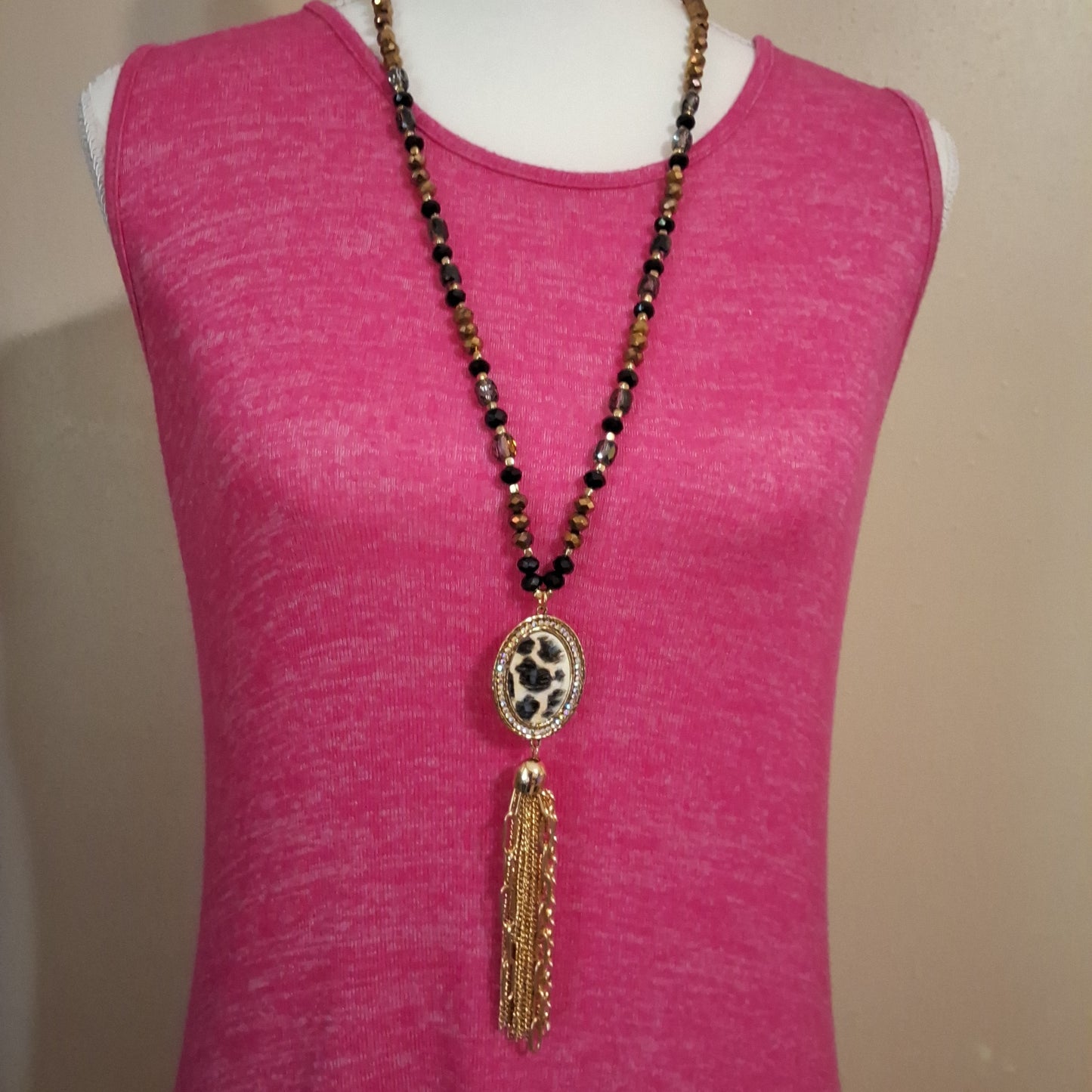 Gold and Black Necklace Style # 309