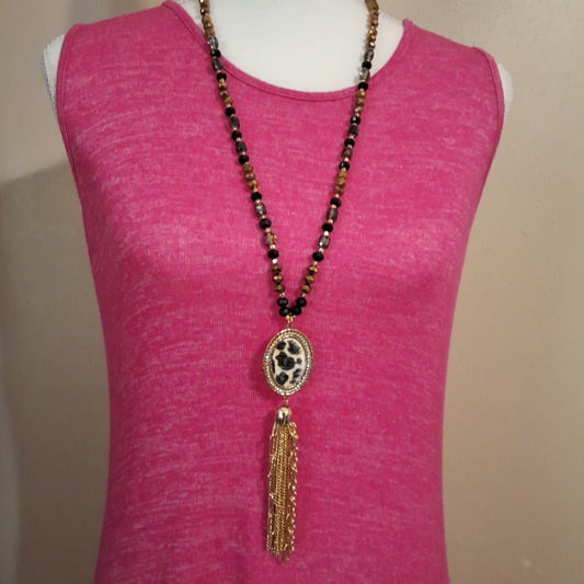 Gold and Black Necklace Style # 309