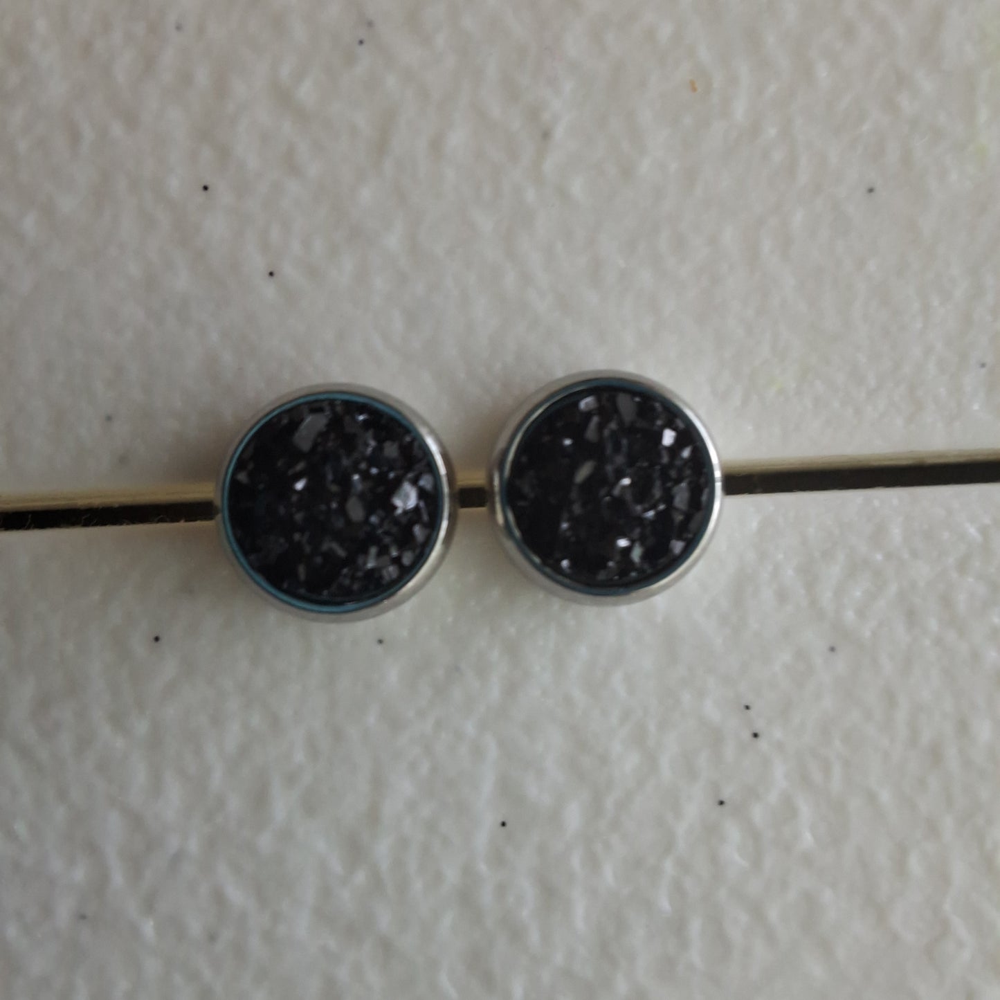 Black Stud Earrings Style # 514