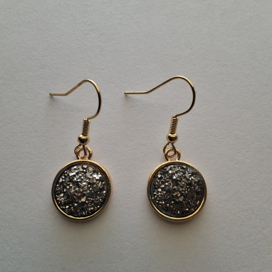 Dark Gray Earrings Style # 624