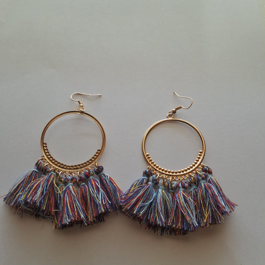 Multi-color Tassle Earrings Style # 577