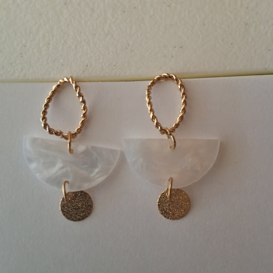 White Earrings Style # 635