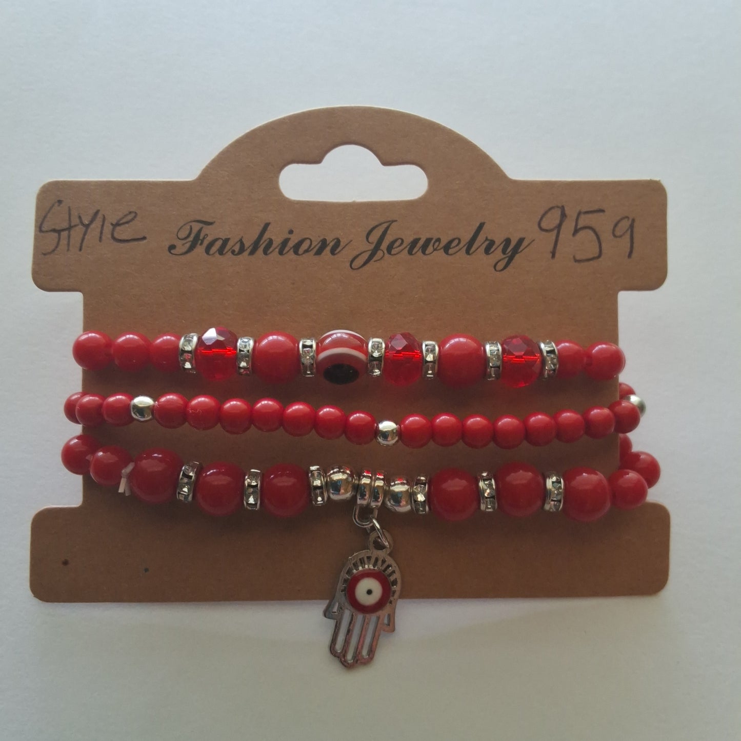 Red Bracelet Set Style # 959