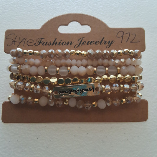 Gold Amazing Grace Bracelet Set Style #972