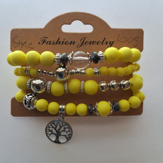 Yellow Bracelet Set Style # 1005