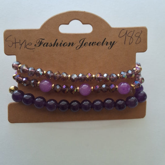 Purple Bracelet Set Style # 988