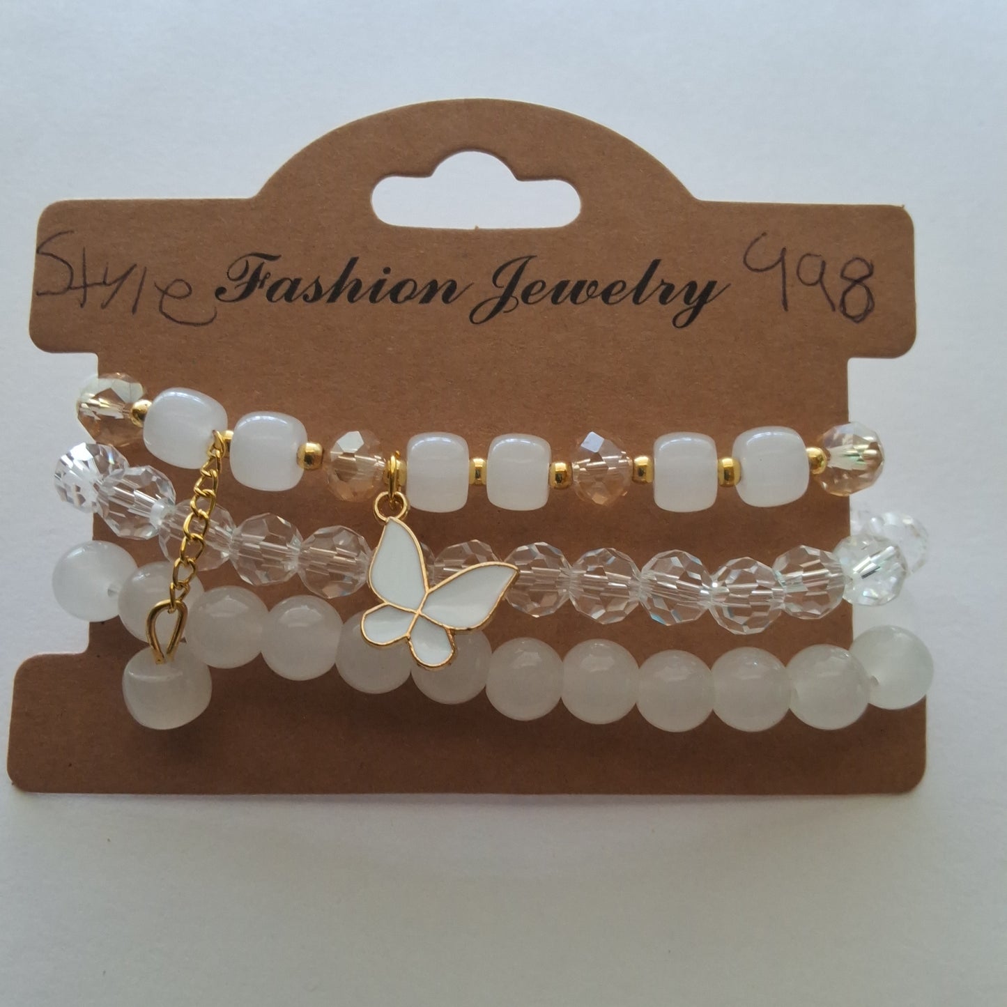 White Bracelet Set Style # 998