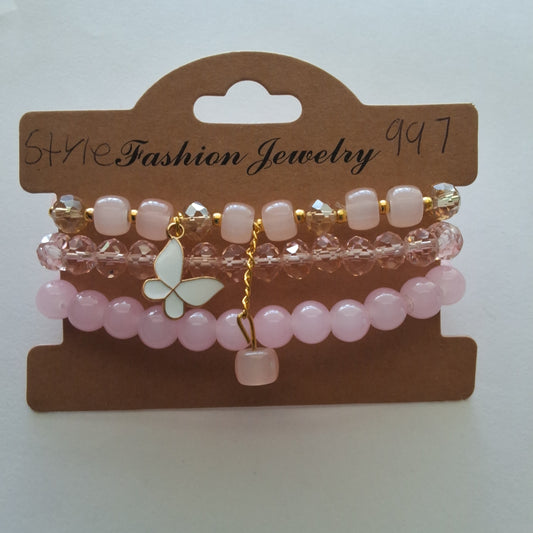 Pink Bracelet Set Style # 997