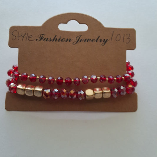 Red Bracelet Set Style # 1013