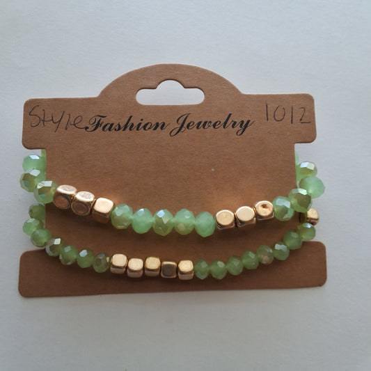 Green Bracelet Set Style # 1012