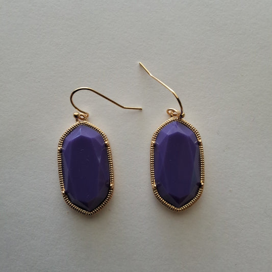 Dark Purple Earrings Style # 1019