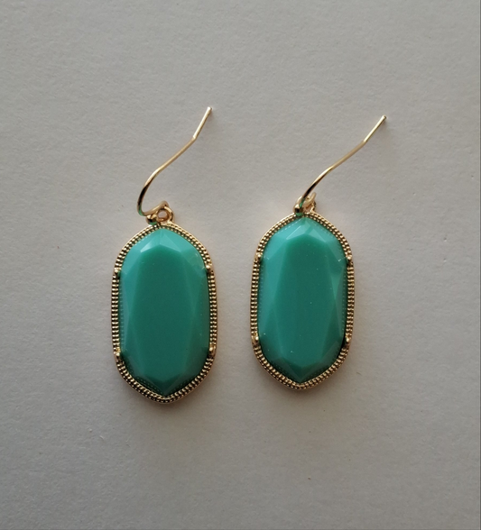 Teal Earrings Style # 1014