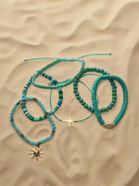 Green Shell Bracelet Set Style # 990
